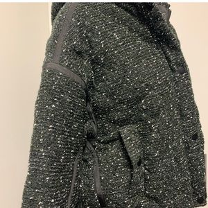 Zara cropped zip up coat with hood nwot